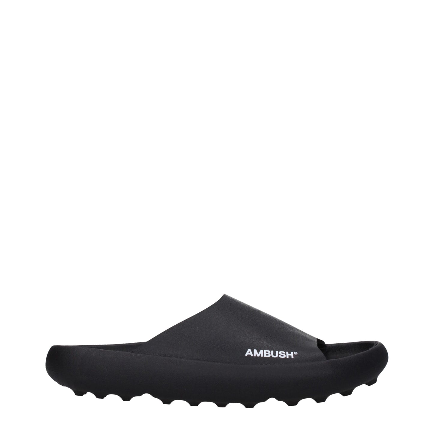 Sandales-pantoufles en coton noir Ambush