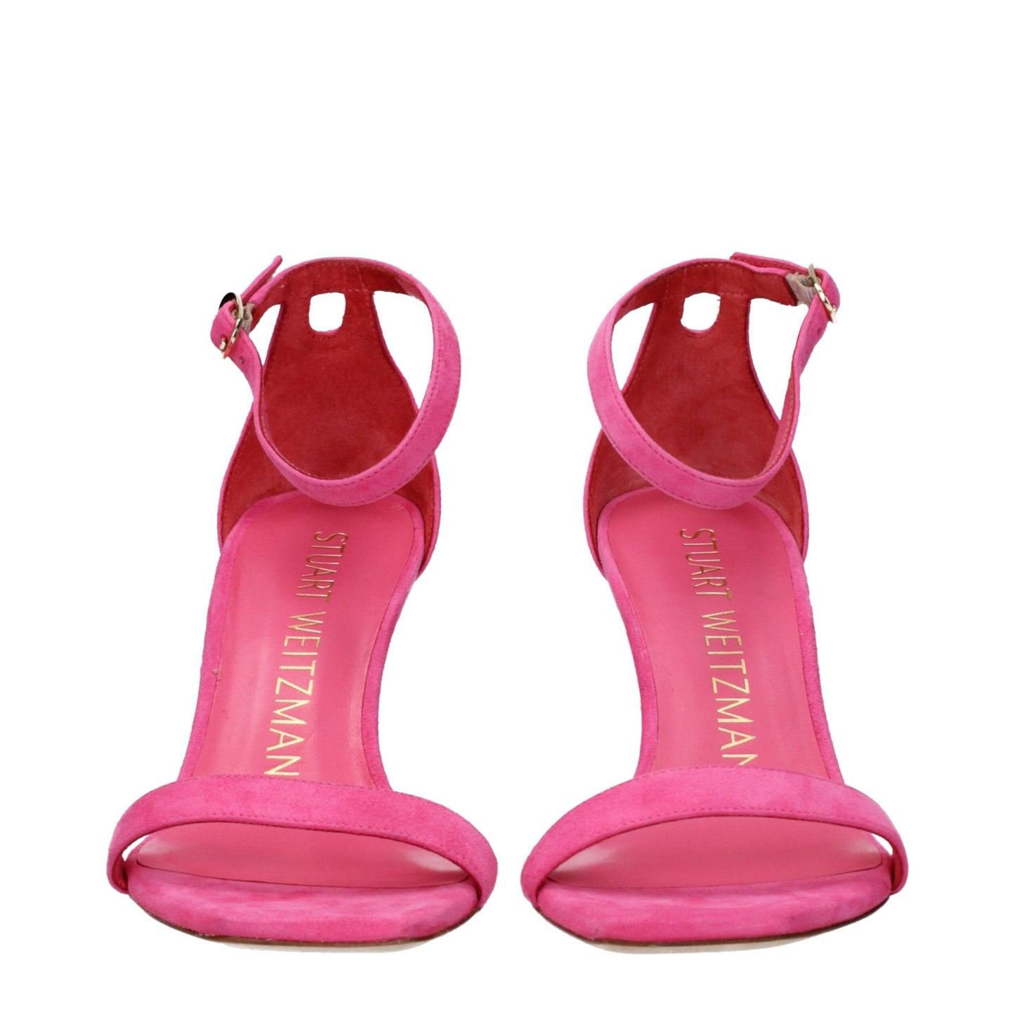 Roze leren stiletto-hakken sandalen van Stuart Weitzman