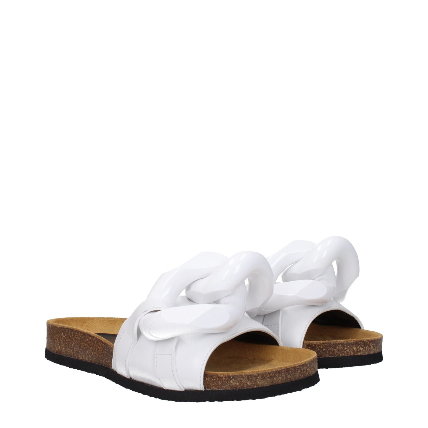 JW Anderson witte leren slippersandalen