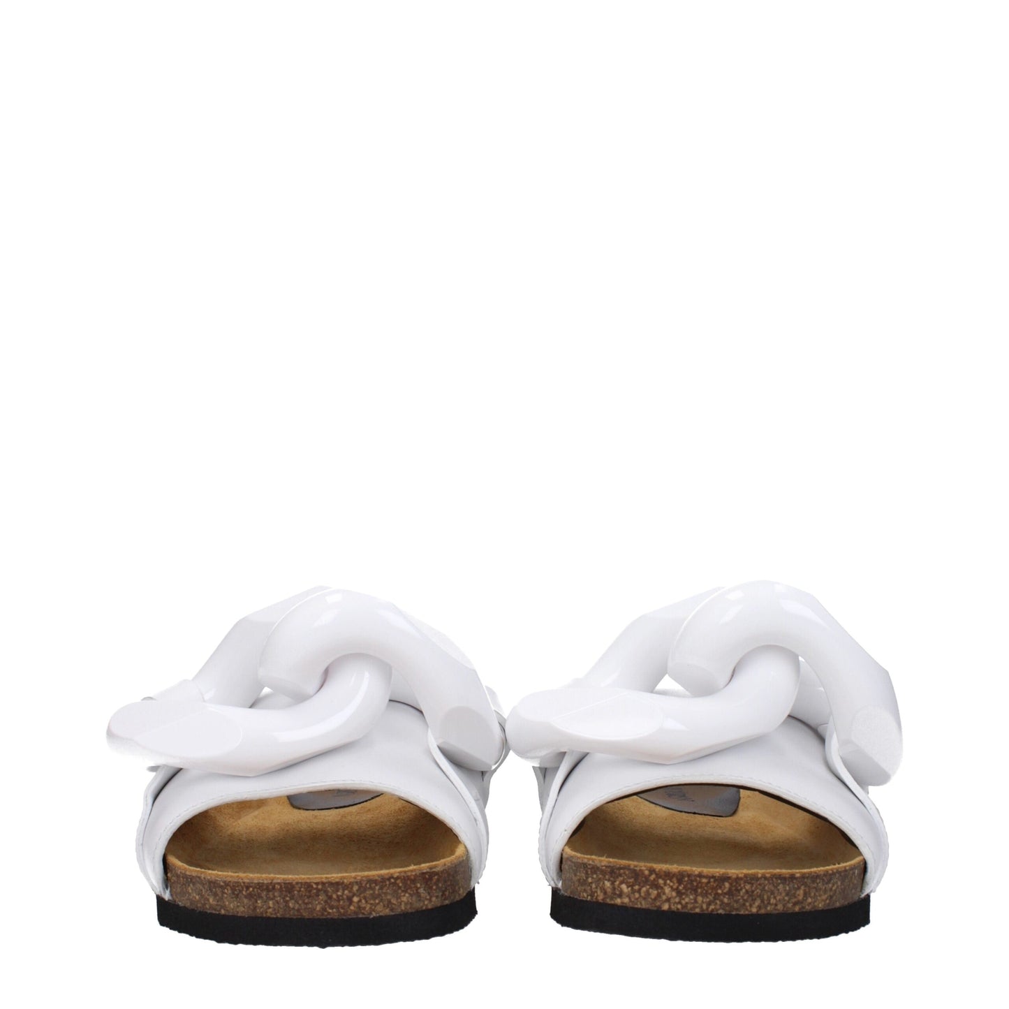 JW Anderson witte leren slippersandalen