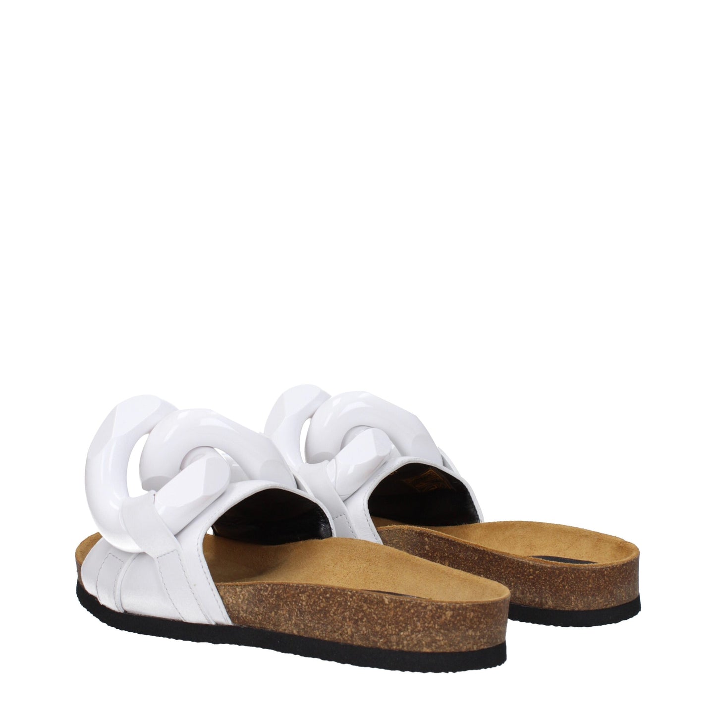 JW Anderson witte leren slippersandalen
