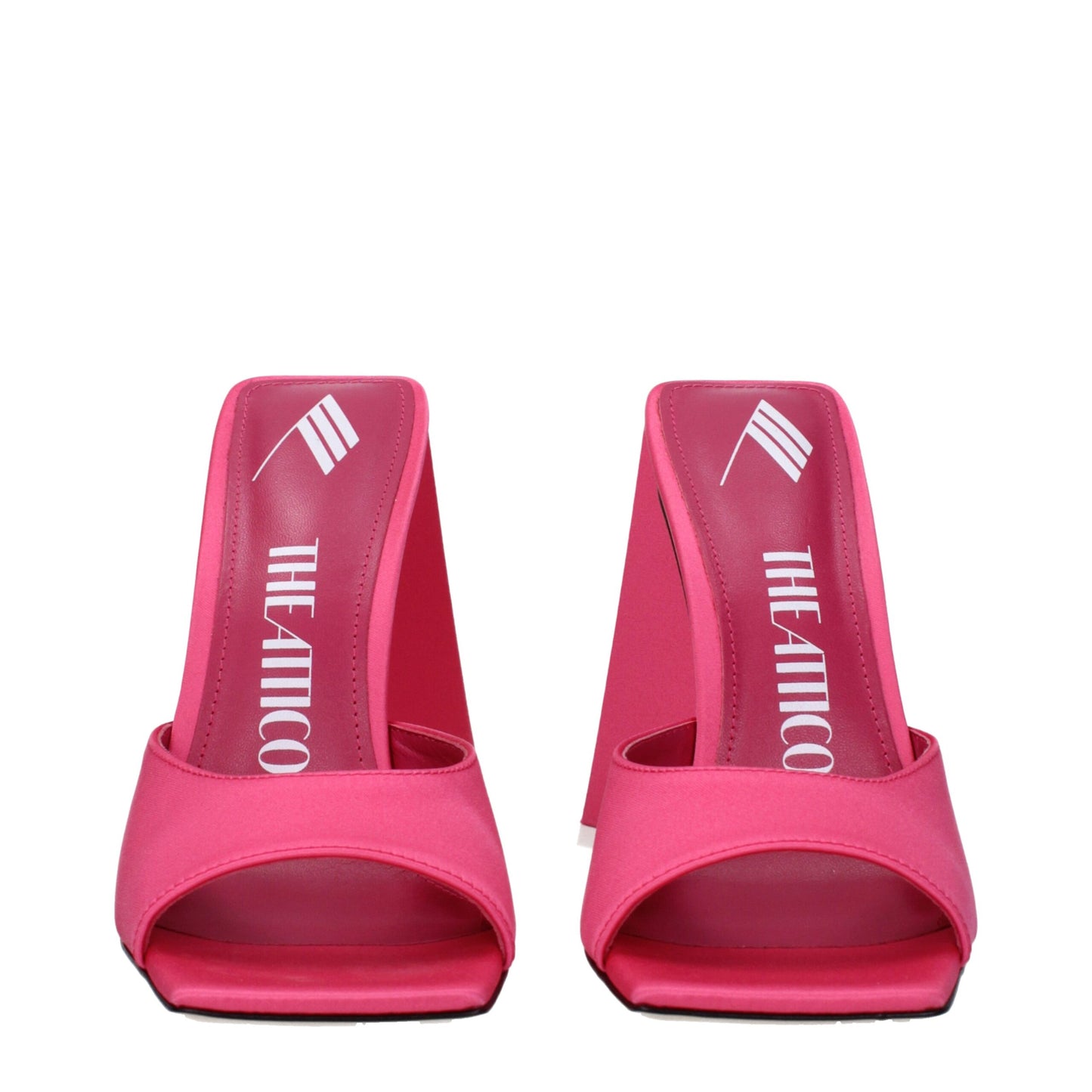 De Attico platforms in roze stof