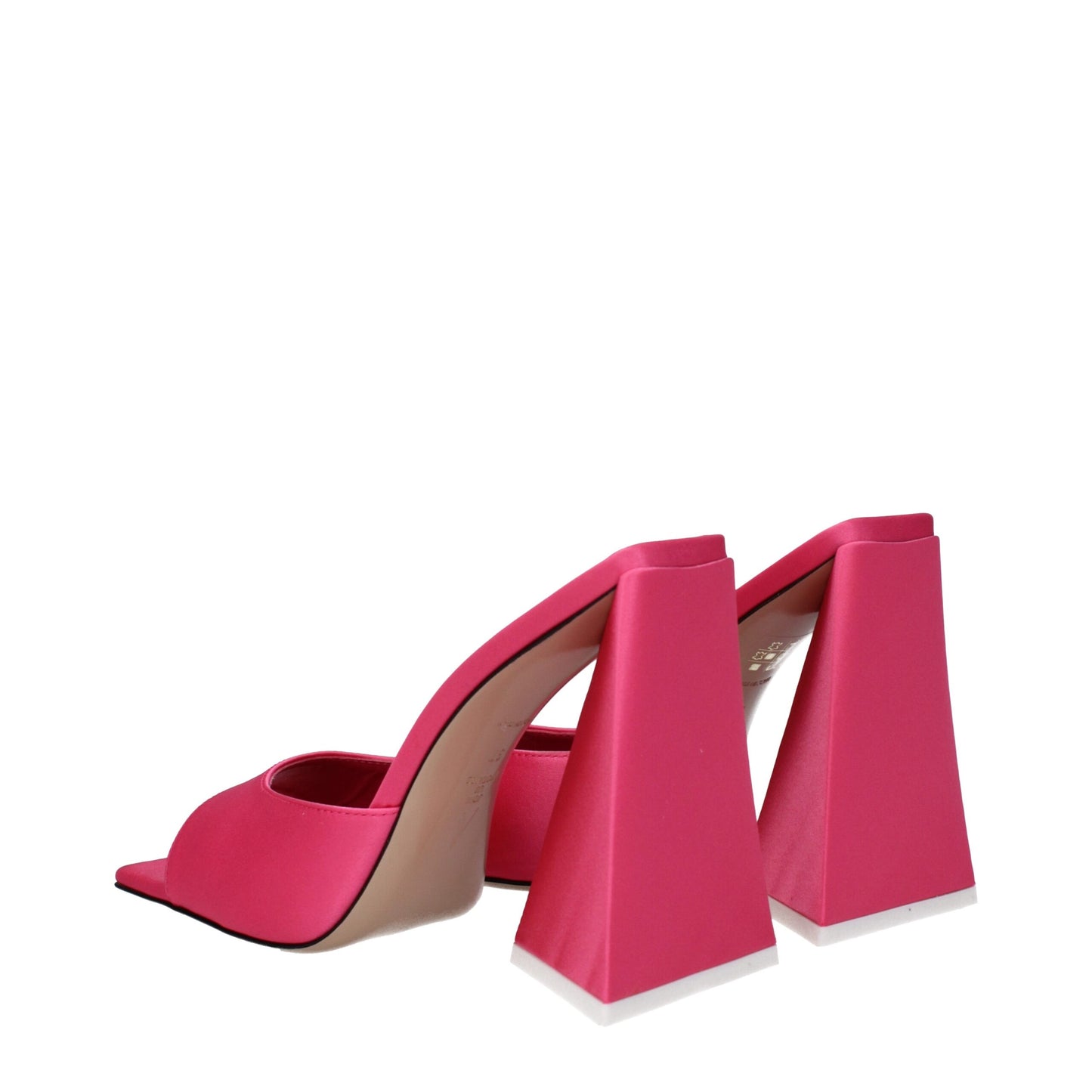 De Attico platforms in roze stof