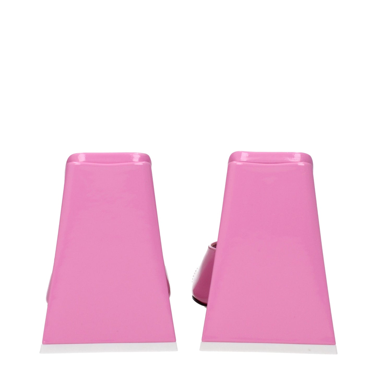 De Attico roze leren platformsschoenen