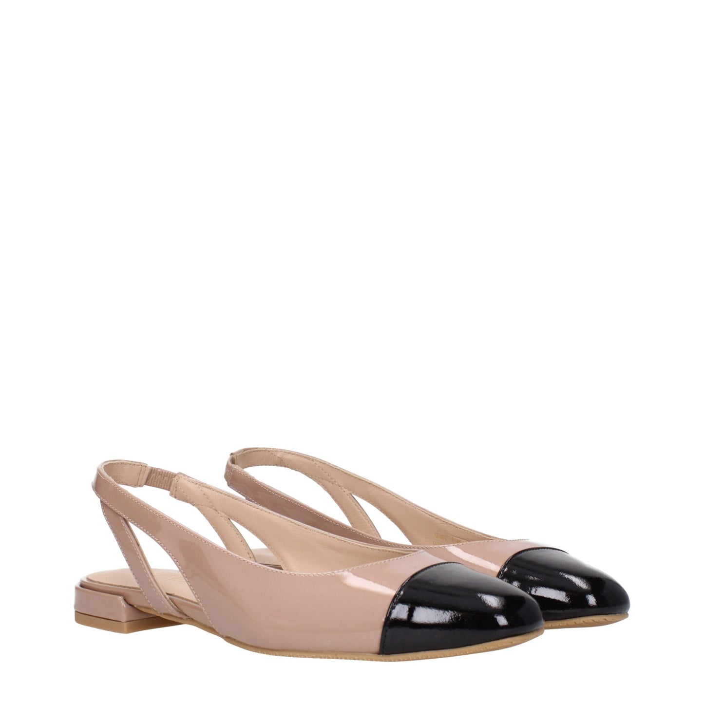 Roze leren balletflats van Stuart Weitzman