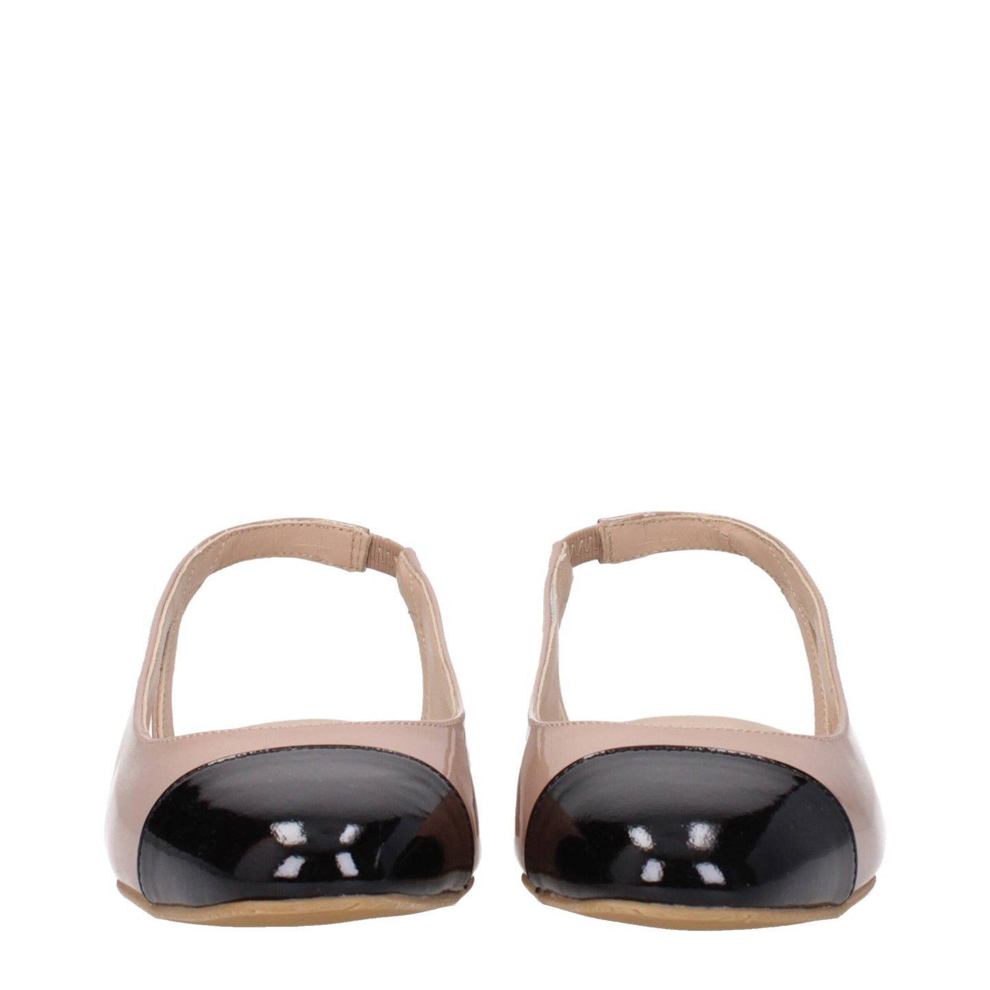 Roze leren balletflats van Stuart Weitzman
