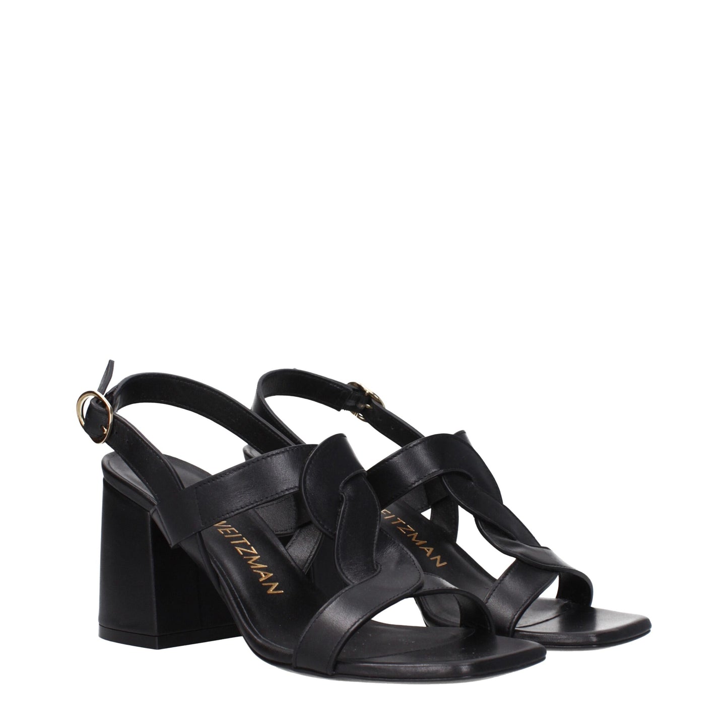 Stuart Weitzman zwarte leren platformschoenen