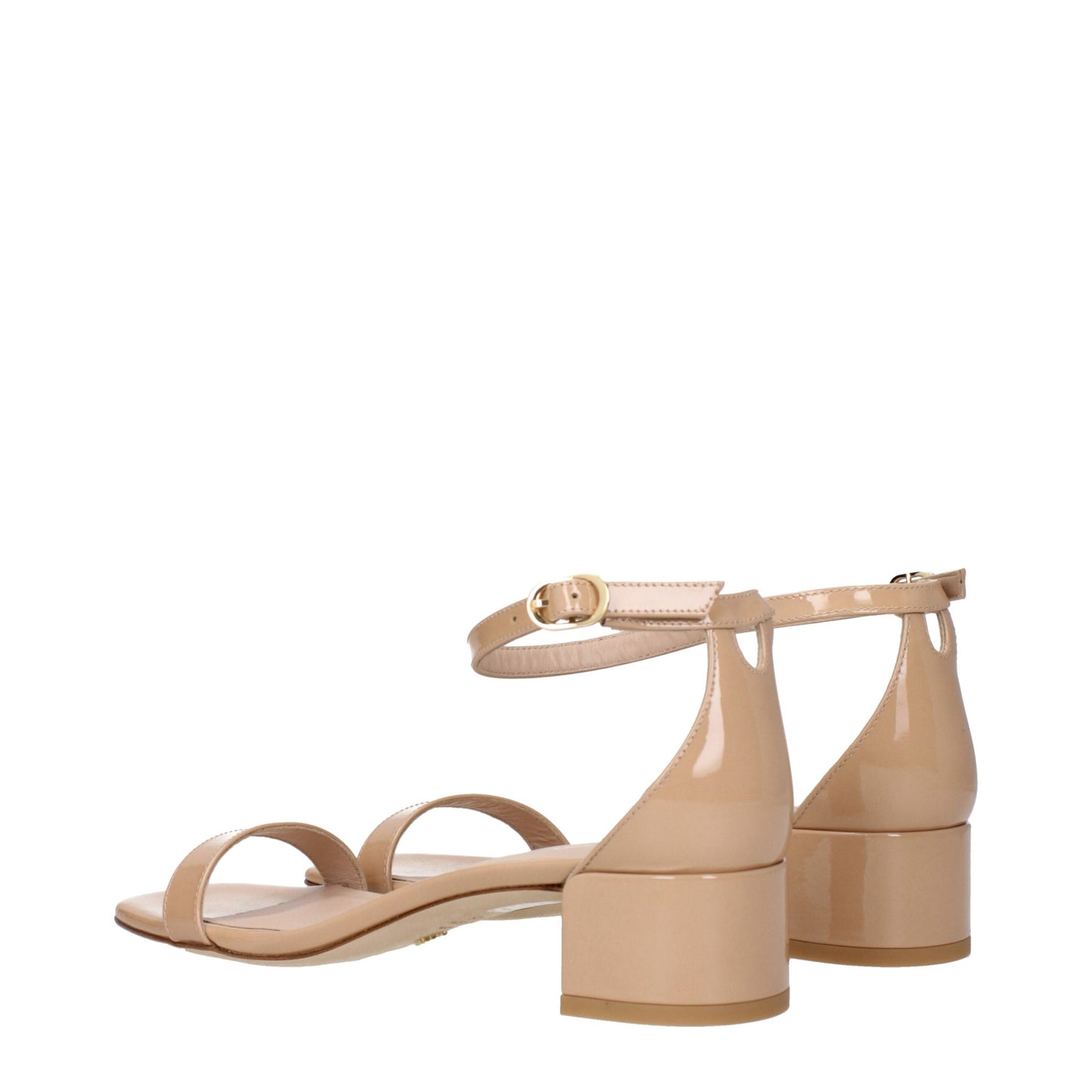 Roze leren platte sandalen van Stuart Weitzman