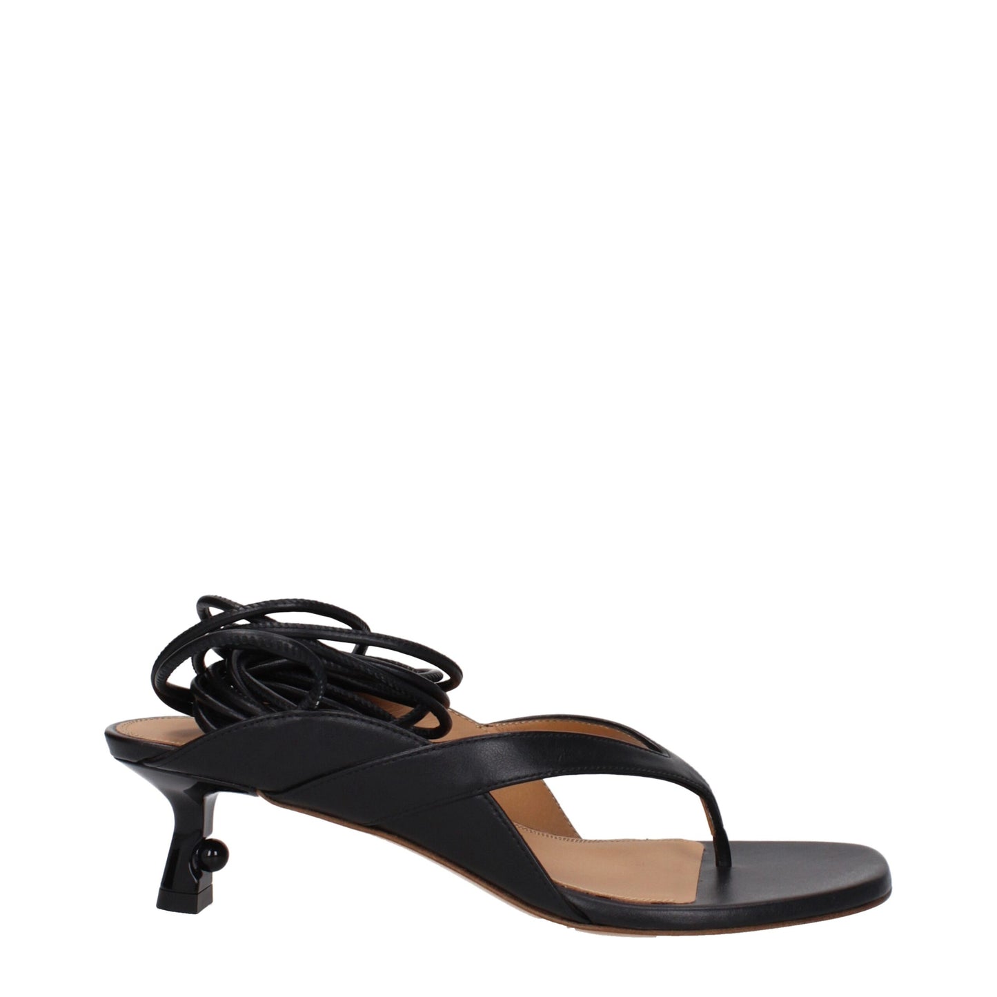 Zwart-wit leren slippers