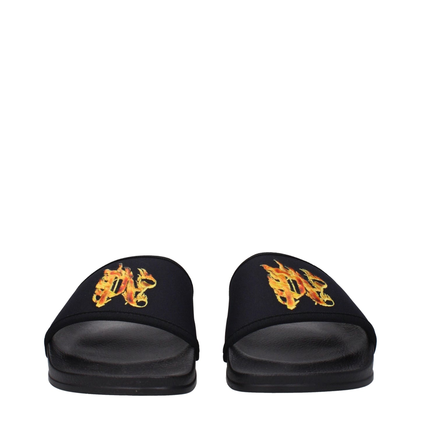 Sandales-chaussons en tissu noir Palm Angels