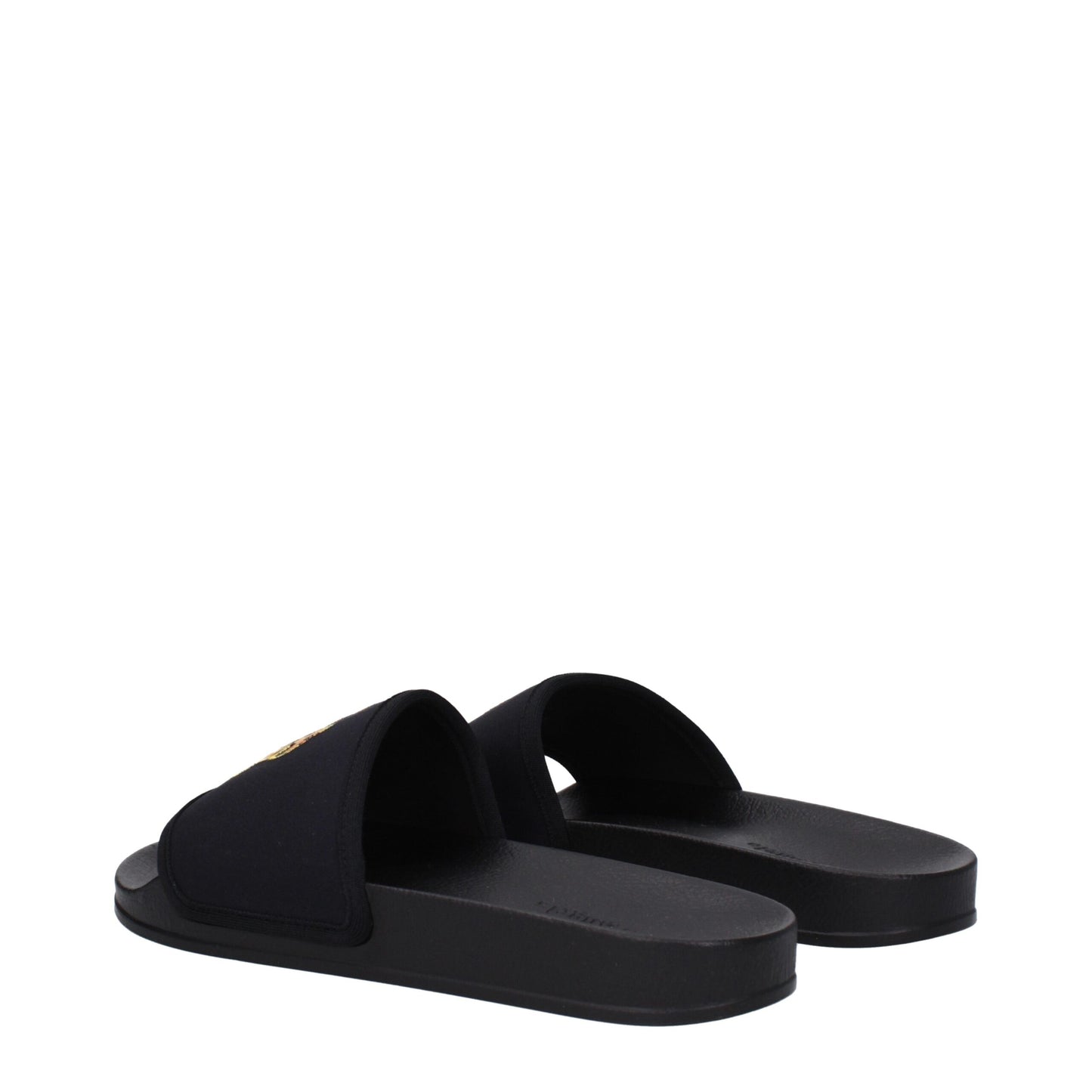 Sandales-chaussons en tissu noir Palm Angels