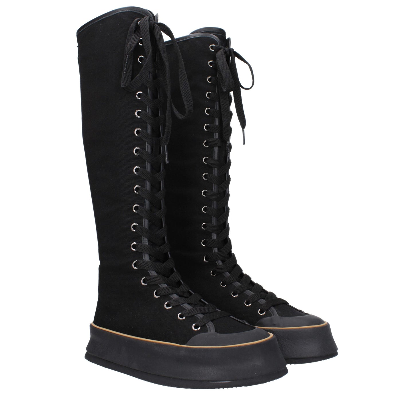 Max Mara Zwarte Leren Ankle Boots met Veters