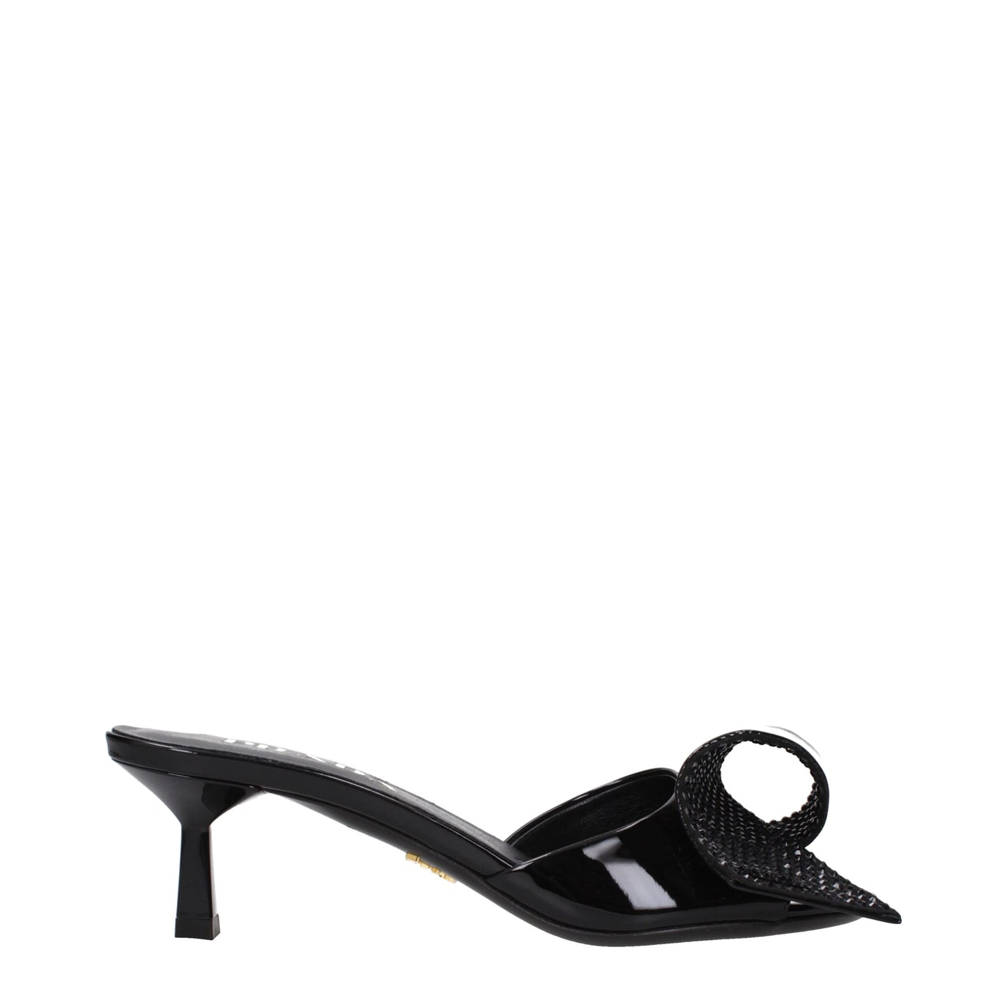 Prada leren sandalen in het zwart