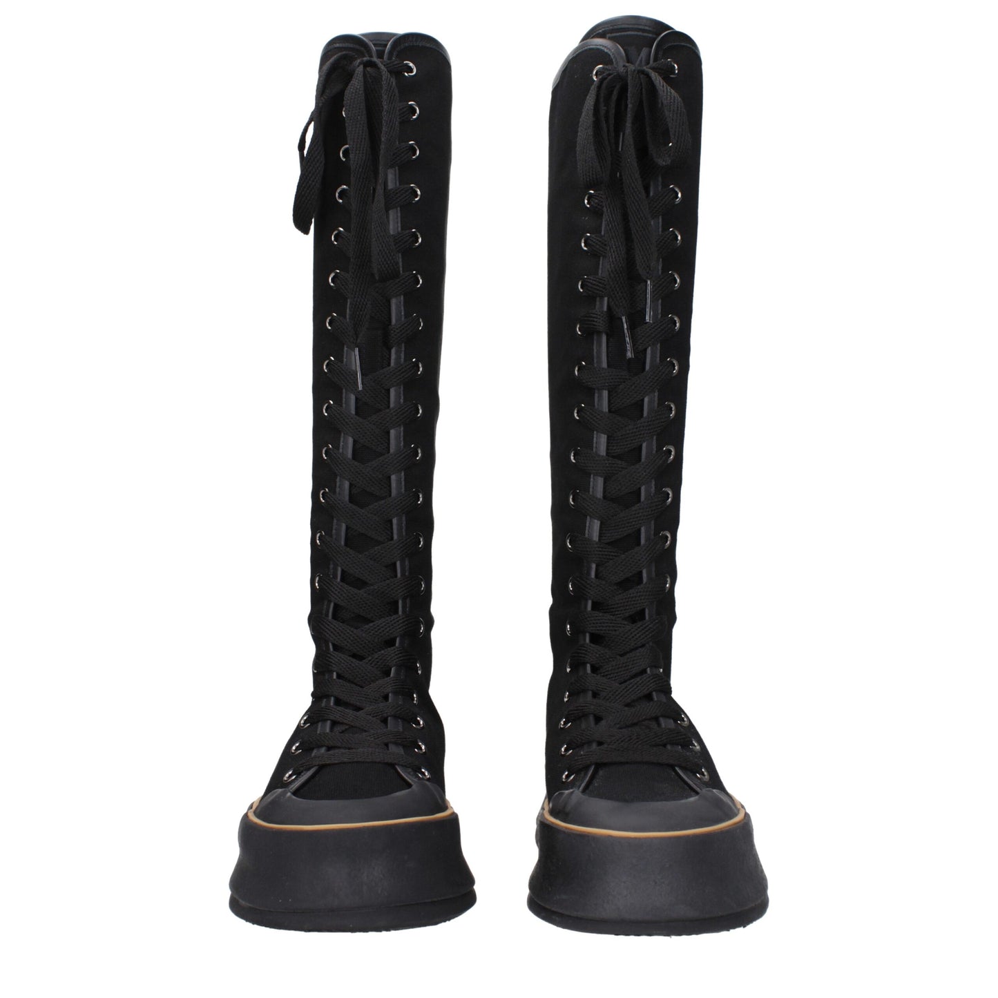 Max Mara Zwarte Leren Ankle Boots met Veters