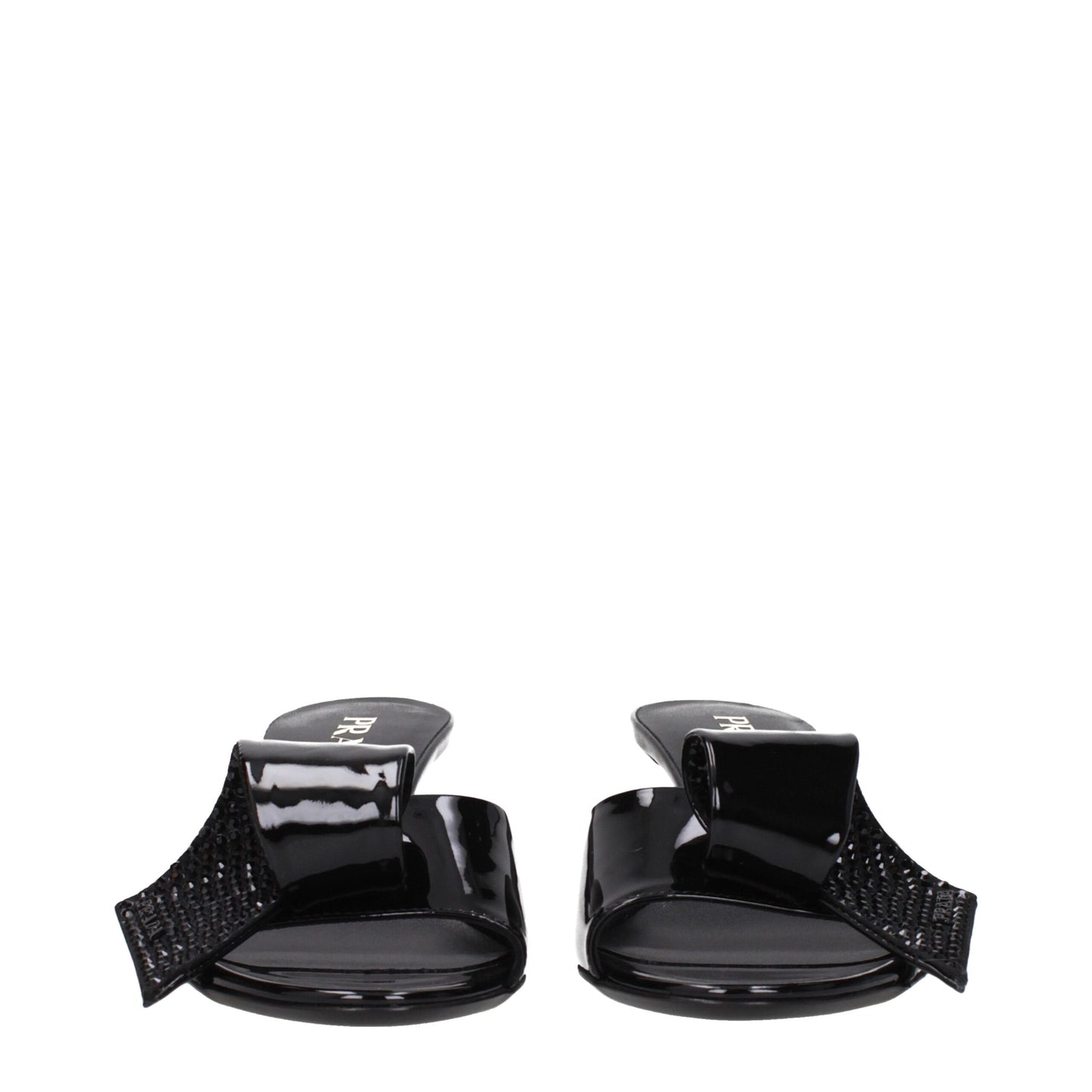 Prada leren sandalen in het zwart