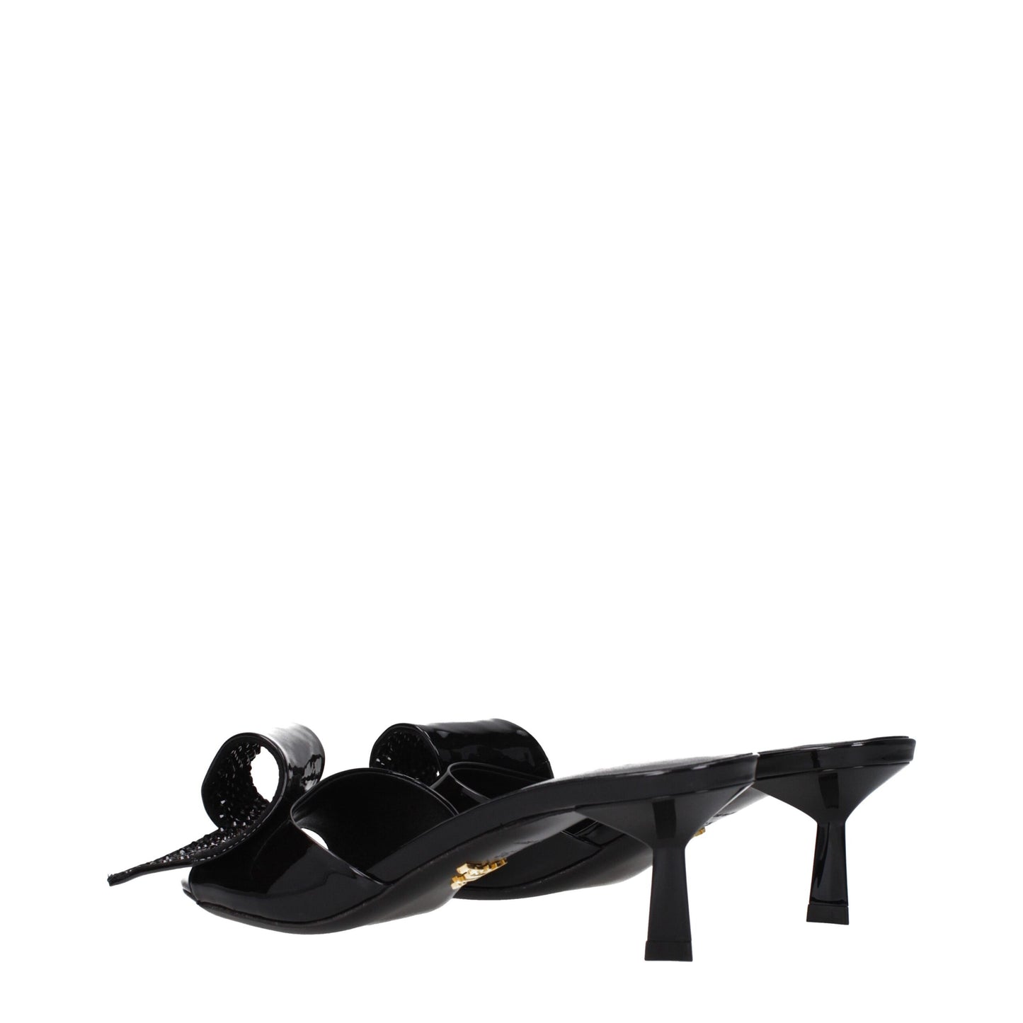 Prada leren sandalen in het zwart