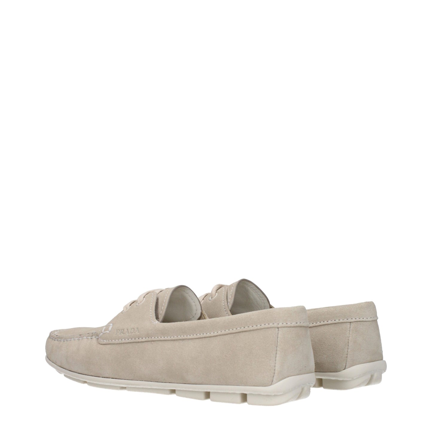Prada grijze leren instaploafers