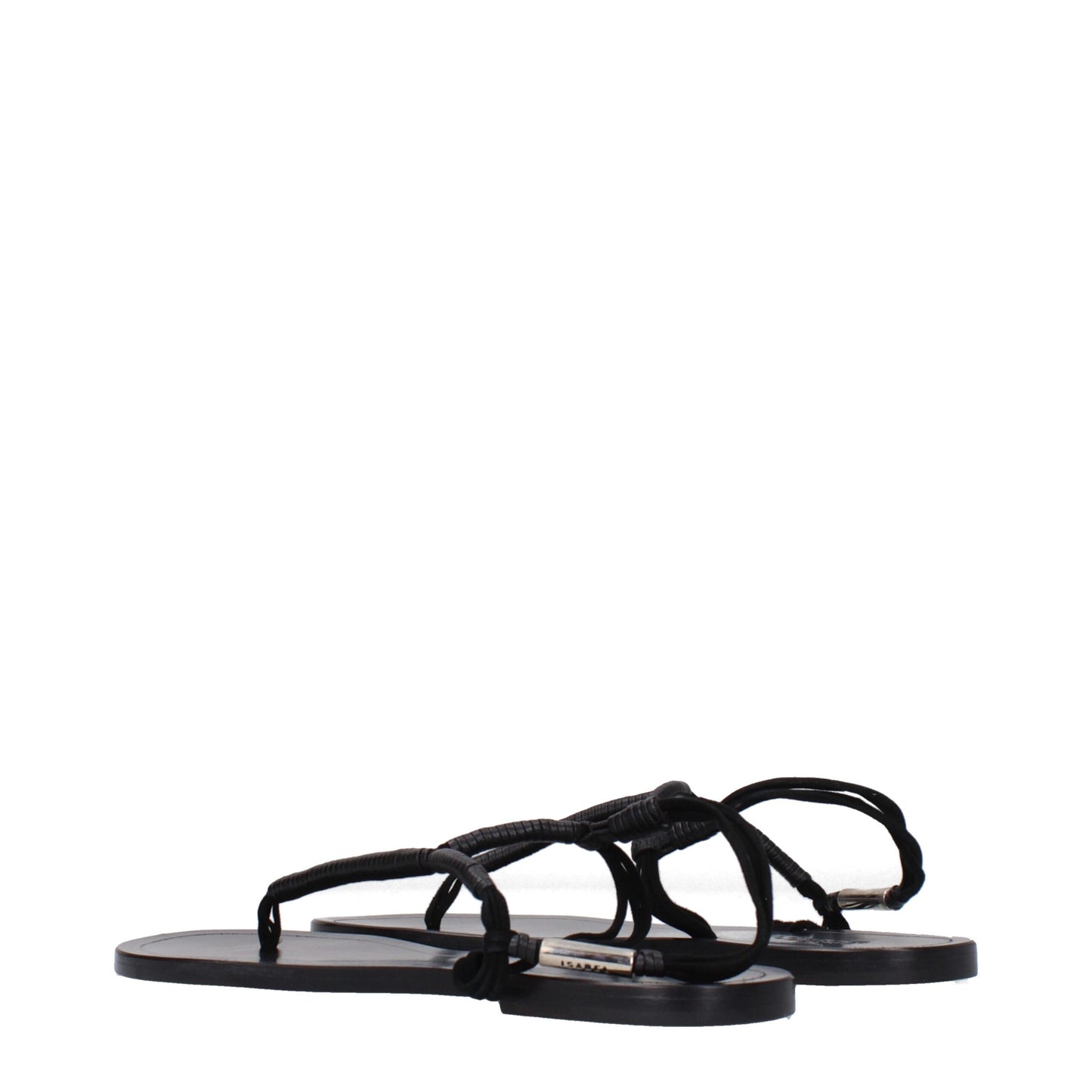 Isabel Marant Zwarte Leren Flip-Flop Sandalen