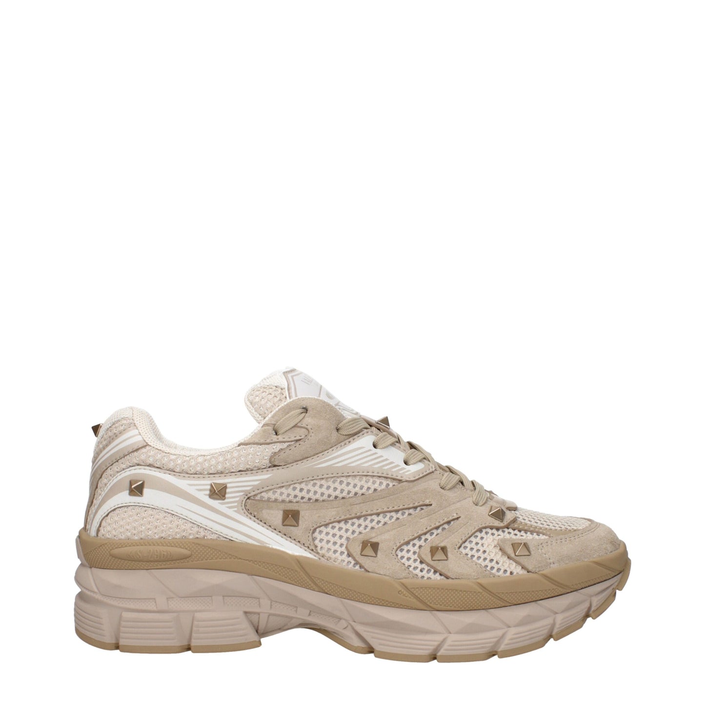 Baskets basses en tissu beige Valentino Garavani