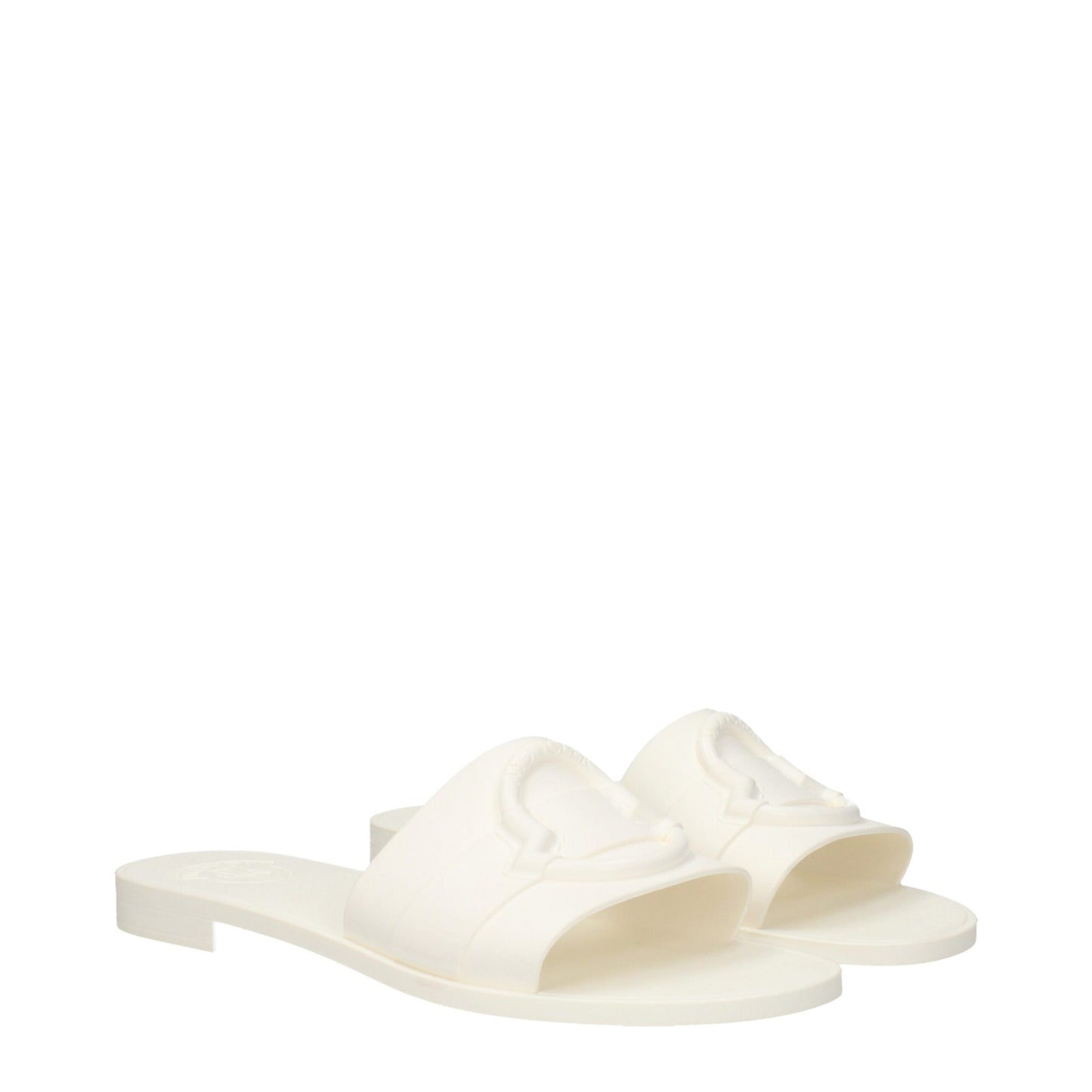 Moncler witte katoenen slippersandalen