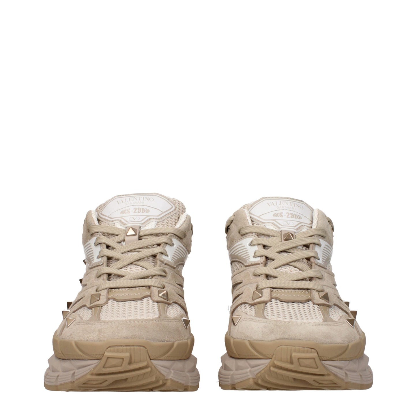 Baskets basses en tissu beige Valentino Garavani