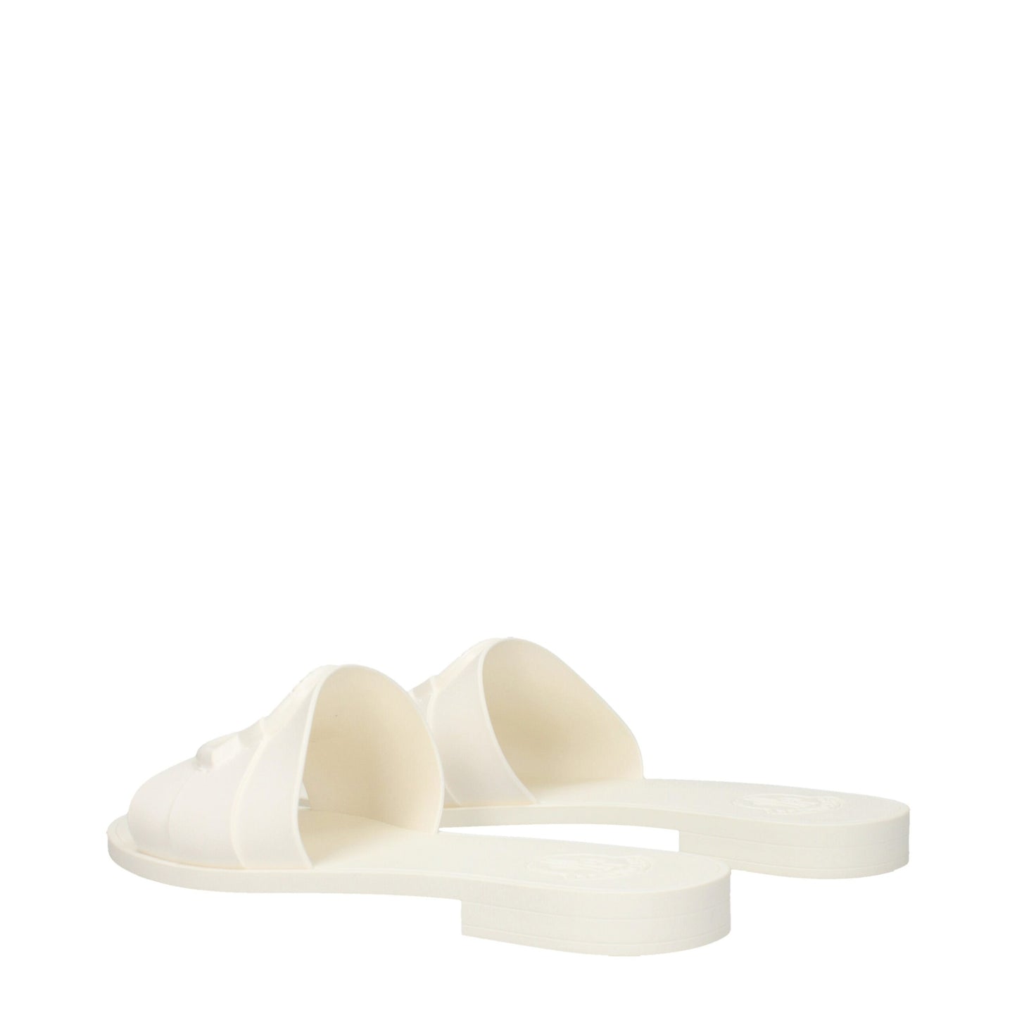 Moncler witte katoenen slippersandalen
