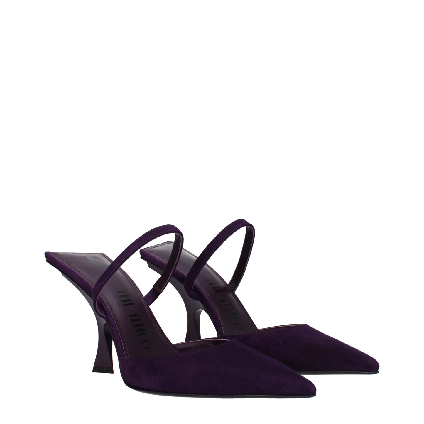 De Attico paarse leren stiletto-hakken sandalen