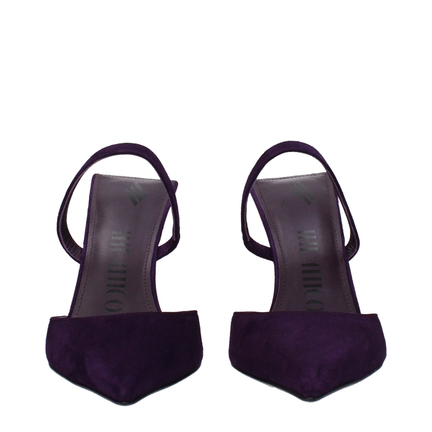 De Attico paarse leren stiletto-hakken sandalen