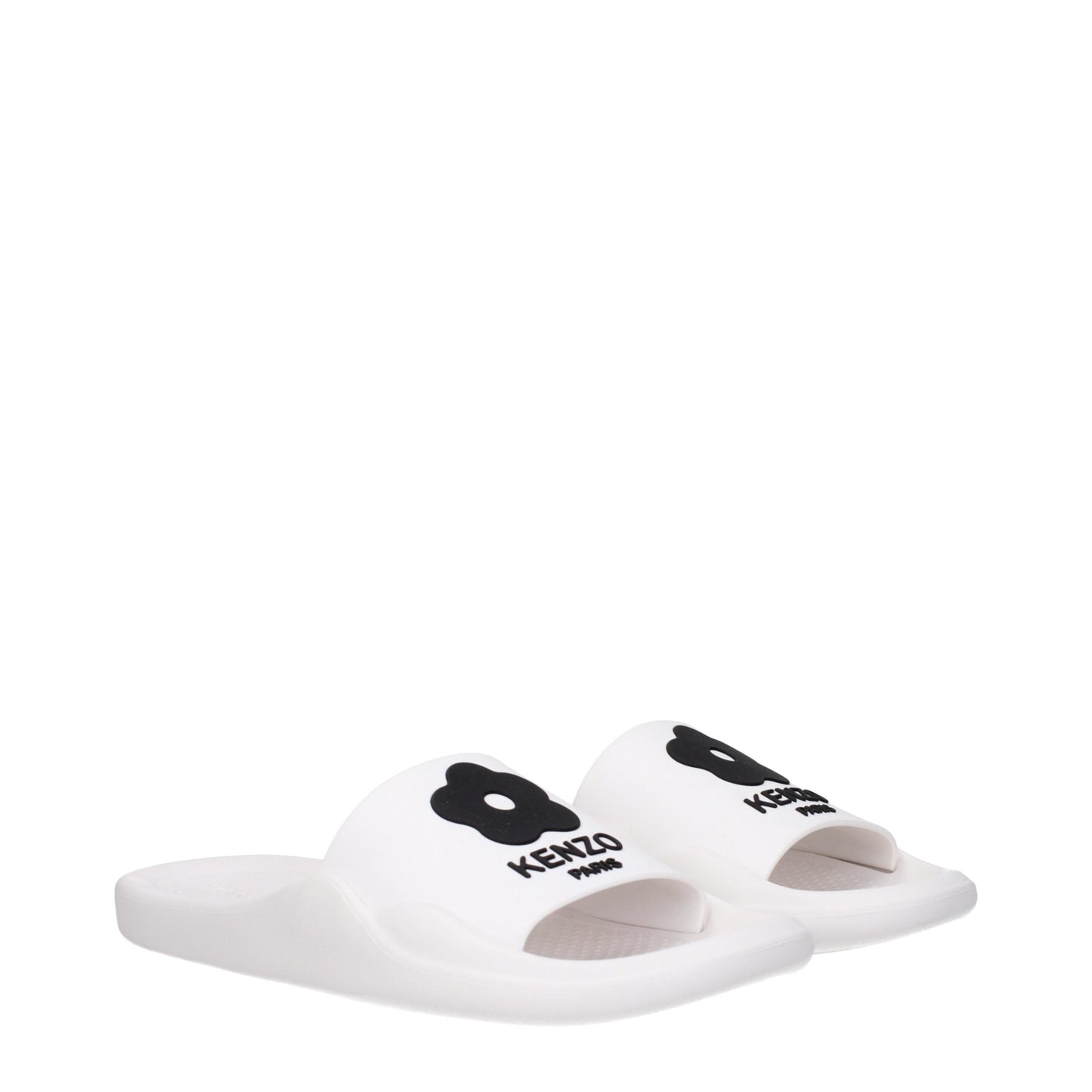 Kenzo witte katoenen slippersandalen