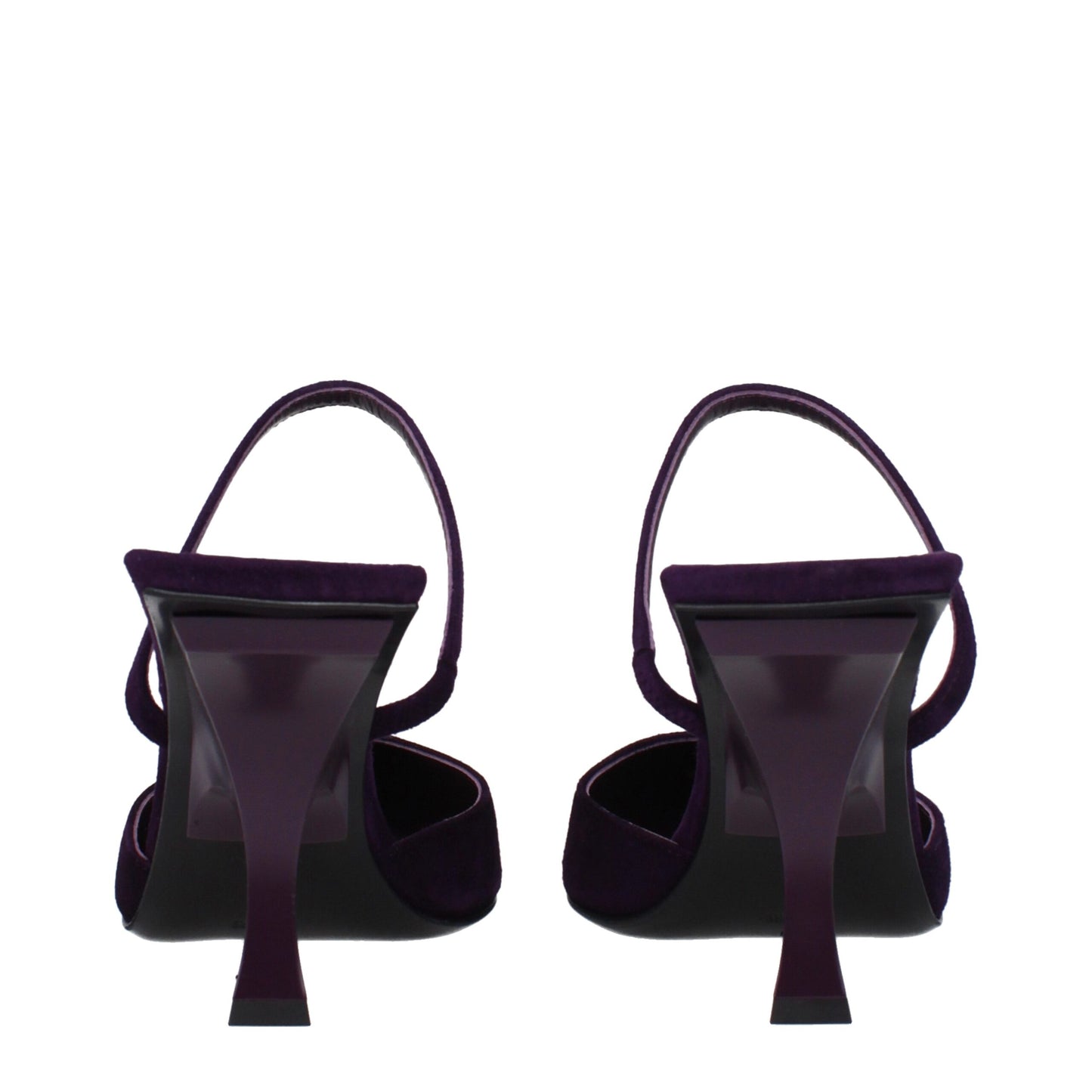 De Attico paarse leren stiletto-hakken sandalen