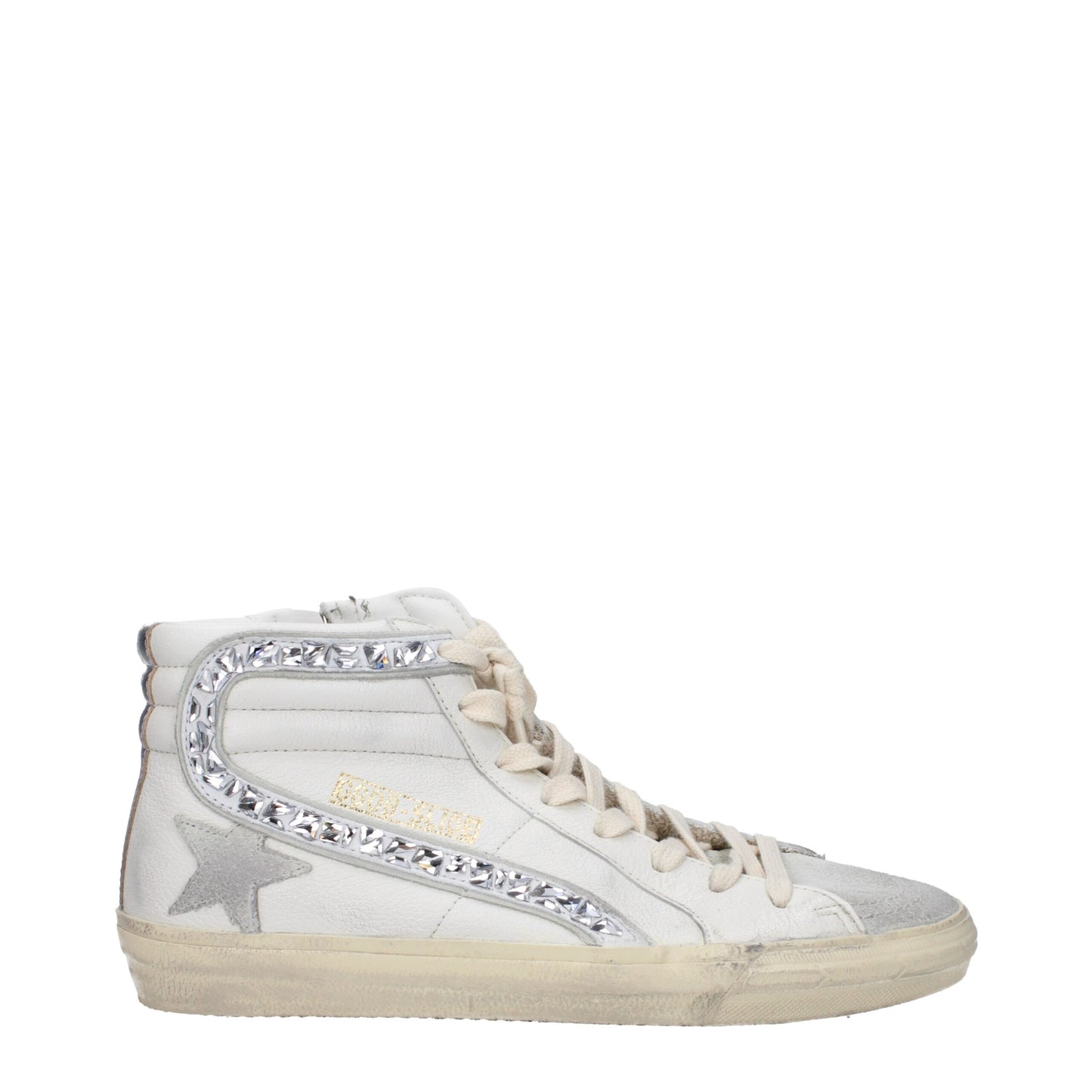 Golden Goose witte leren hoge sneakers