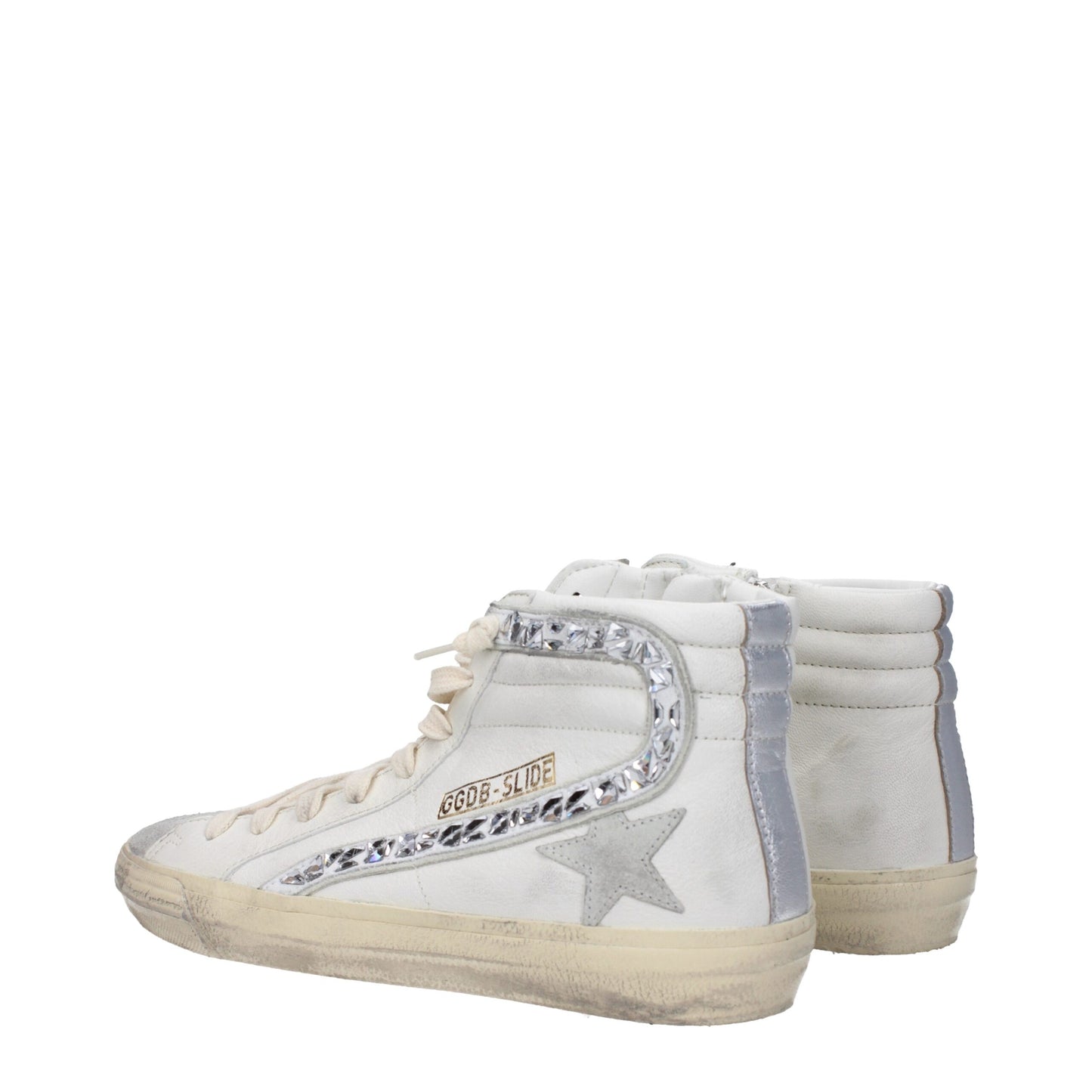 Golden Goose witte leren hoge sneakers