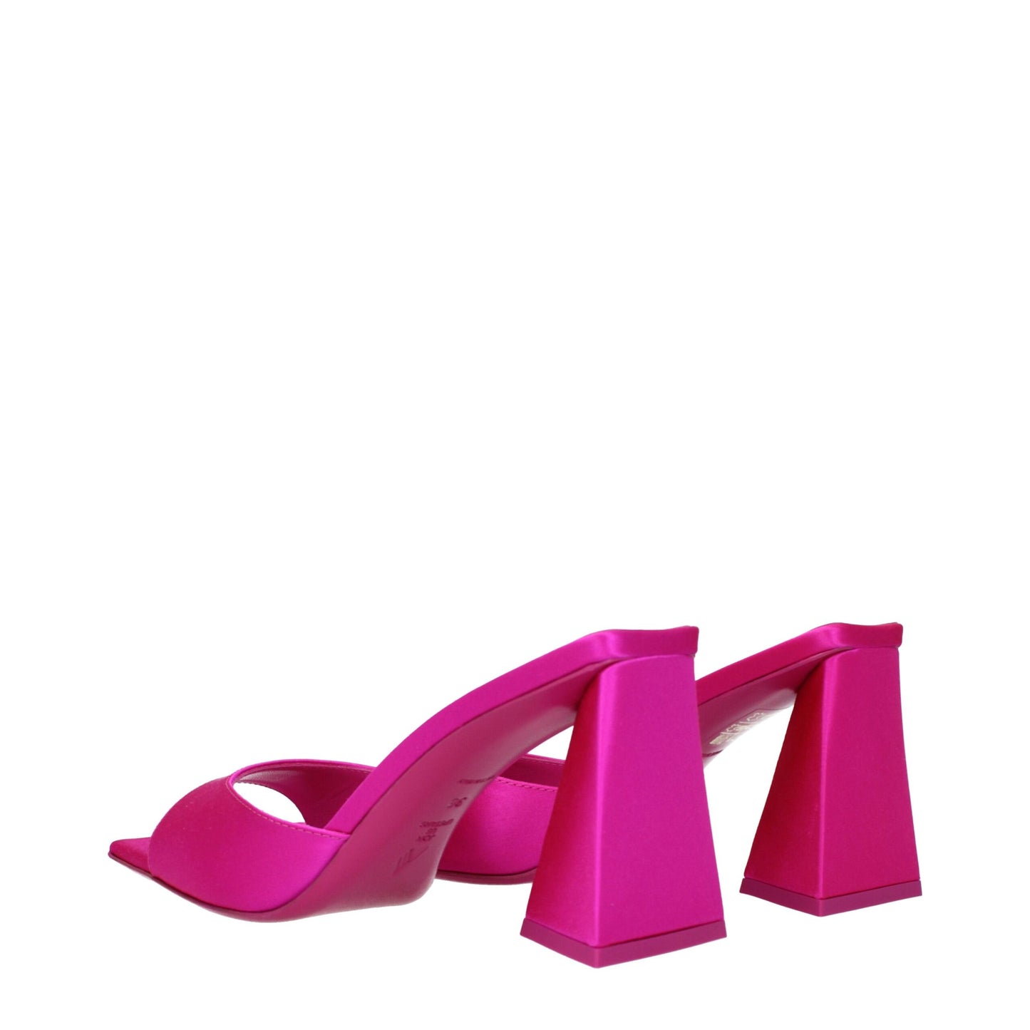 De Attico roze satijnen stilettohak-sandalen