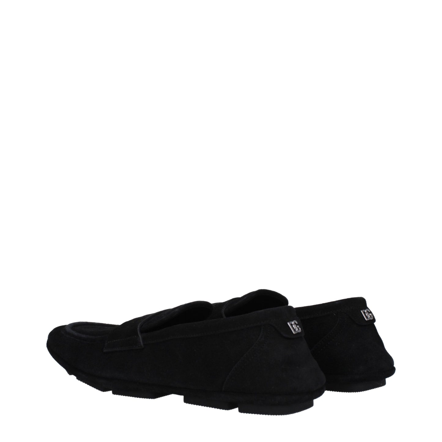 Mocassins à enfiler en cuir noir de Dolce & Gabbana