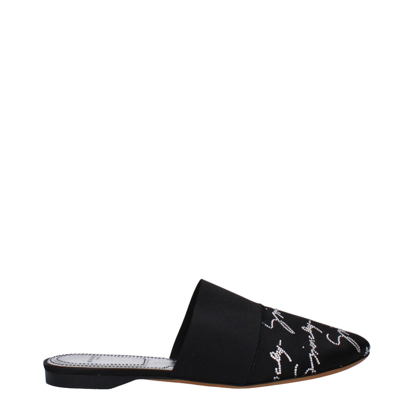 Zwarte satijnen slippersandalen van Givenchy