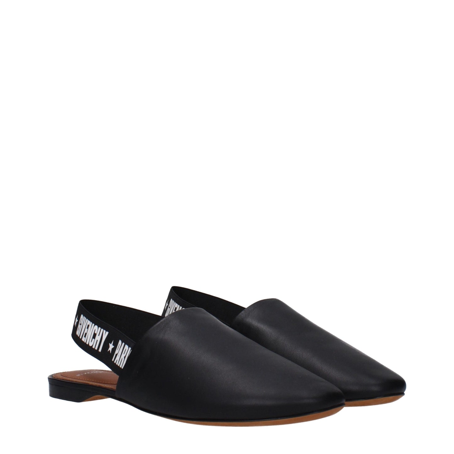 Givenchy leren slippers in het zwart