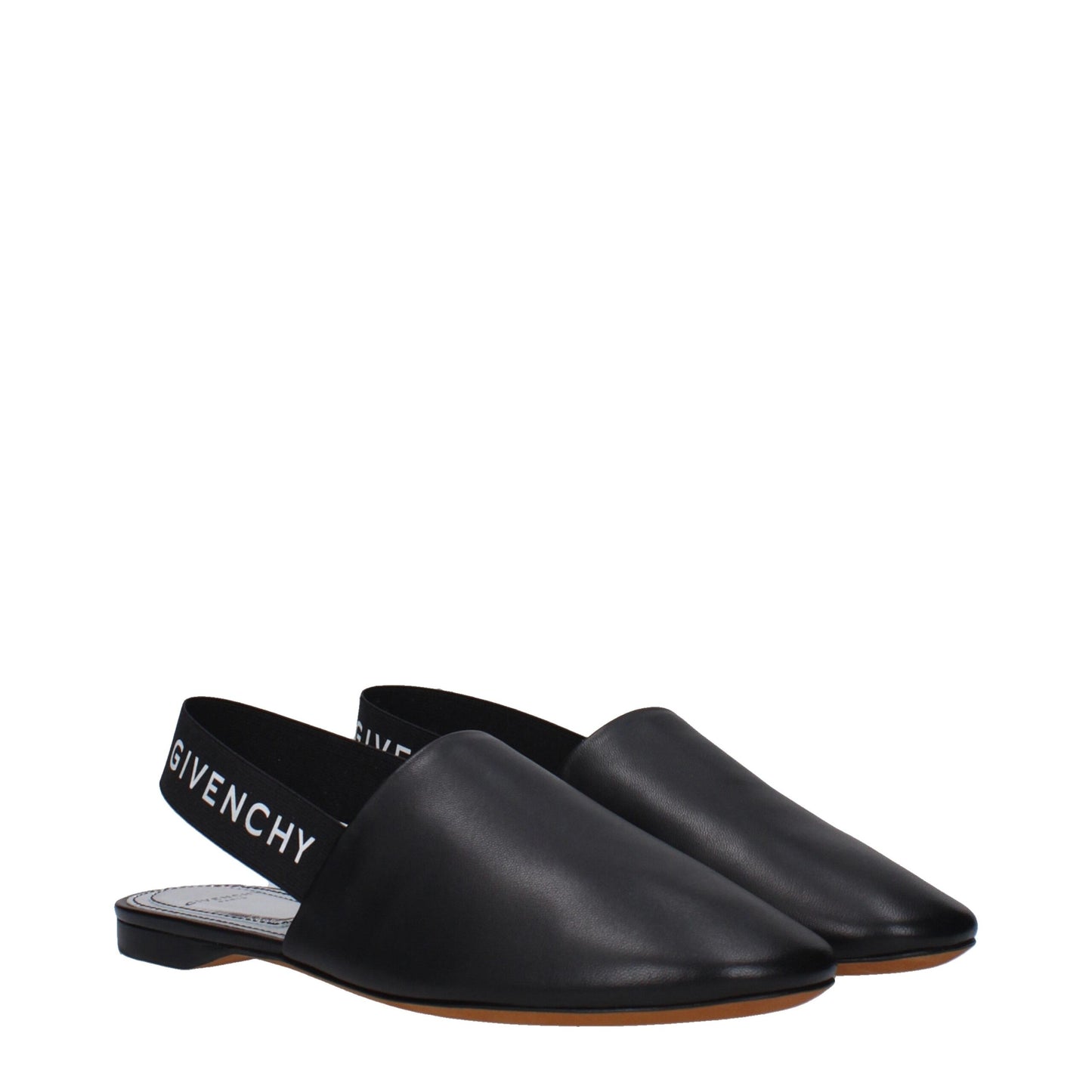 Givenchy leren slippers in zwart