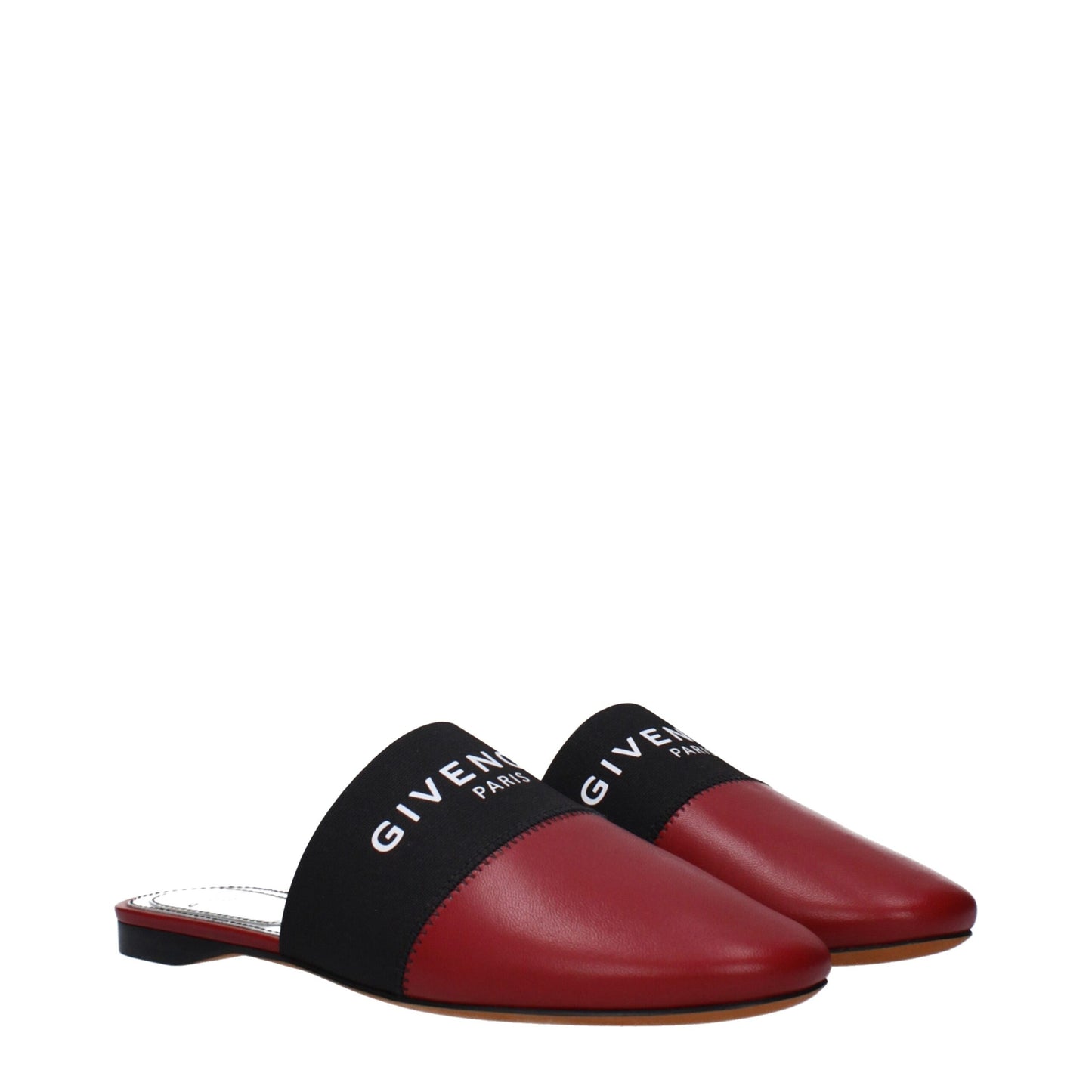 Givenchy rode leren slippersandalen