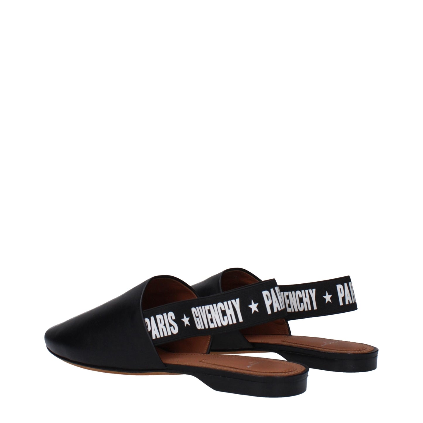 Givenchy leren slippers in het zwart