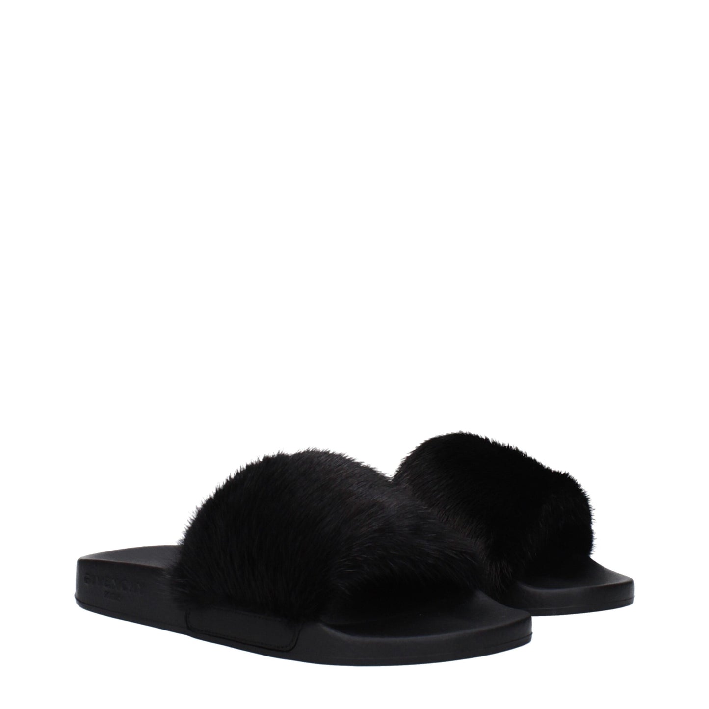 Givenchy Zwarte Katoenen Slippers Sandalen