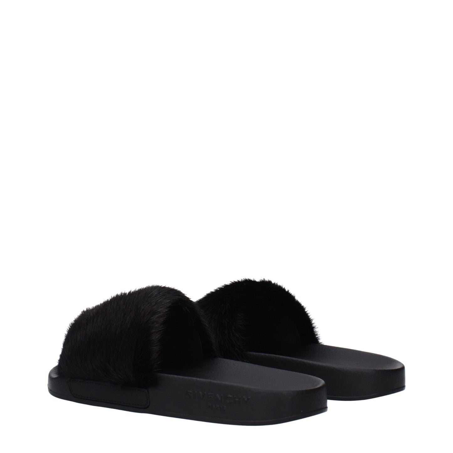 Givenchy Zwarte Katoenen Slippers Sandalen