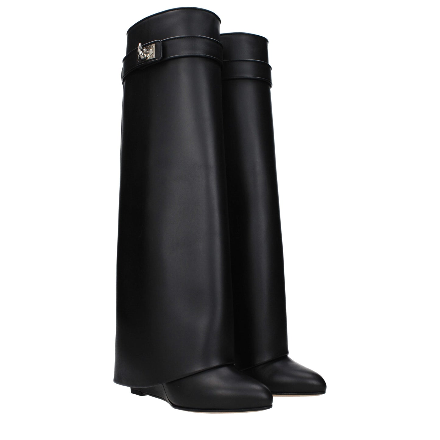 Zwarte leren laarzen van Givenchy