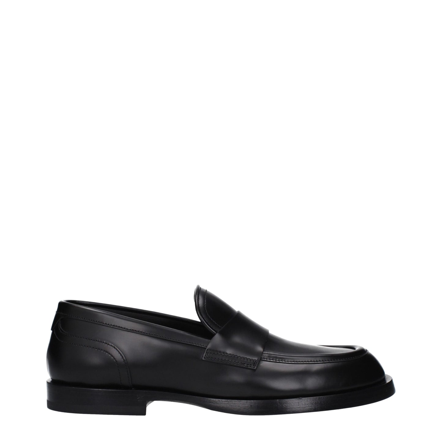 Mocassins à enfiler en cuir noir de Dolce & Gabbana