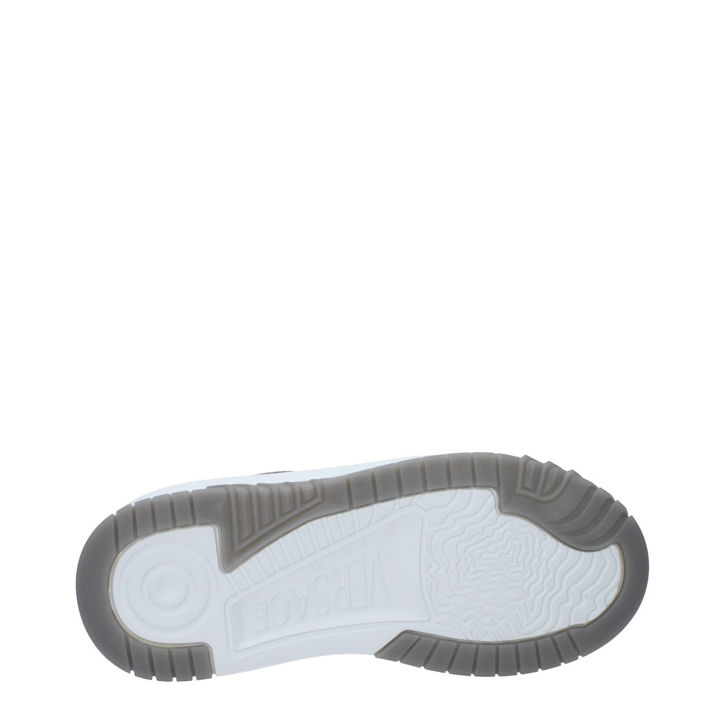 Sneakers en cuir blanc à semelle épaisse de Versace