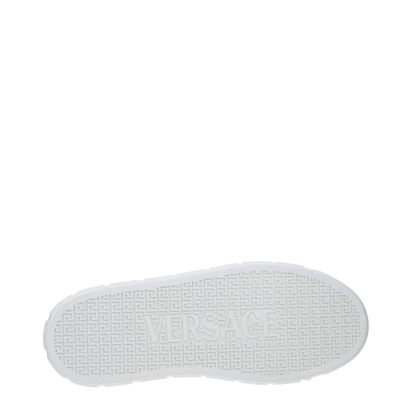 Baskets basses en cuir blanc Versace