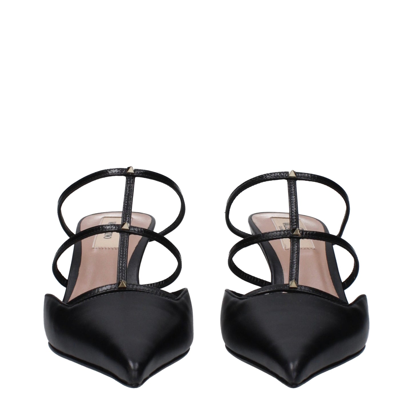 Valentino Garavani Zwarte Lederen Sandalen