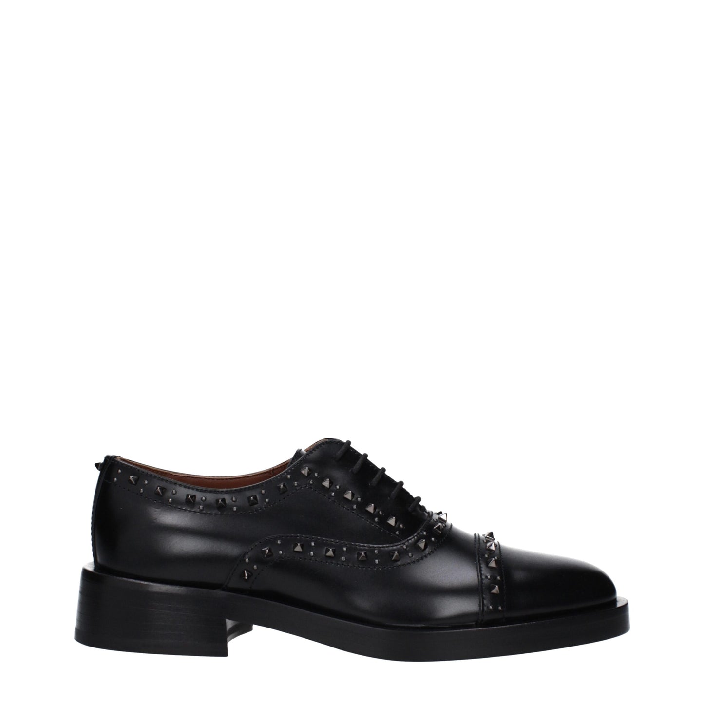 Valentino Garavani Zwarte Lederen Oxford- en Derby-schoenen