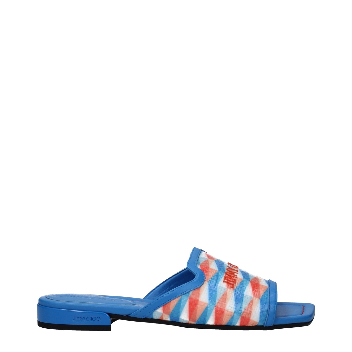 Jimmy Choo Lichte Blauwe Stof Slippers Sandalen