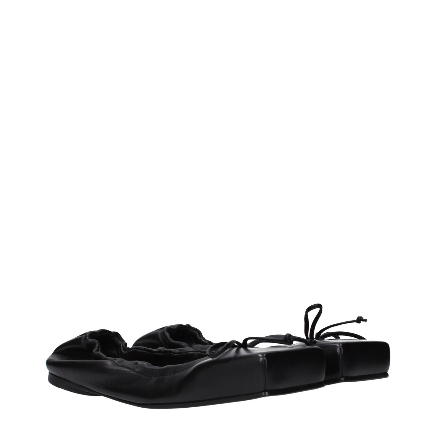 Jacquemus leren balletpumps in het zwart