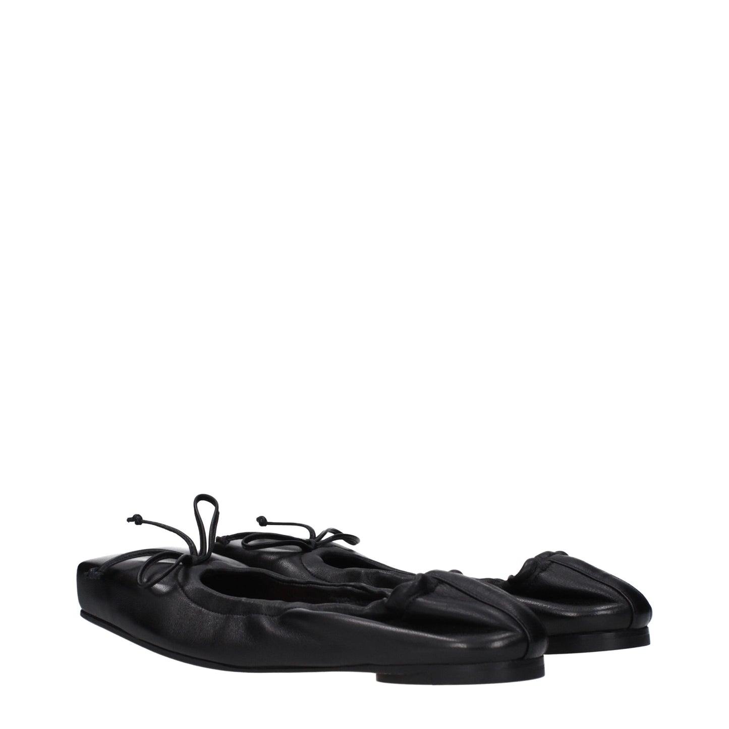 Jacquemus leren balletpumps in het zwart